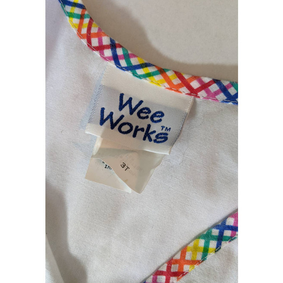 Butterfly Rainbow plaid tank dress  *2 small marks - Picture 5 of 6